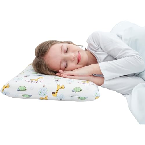 SIKAINI Kinder Kopfkissen 30x50 Oeko-Tex Memory Foam Kissen mit weichem Baumwollbezug von 3-8 Jahren