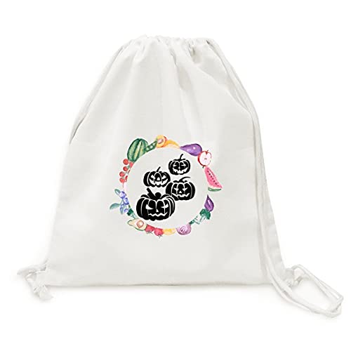 Sac d'Halloween pliable à sangle grand volume pour fruits et légumes