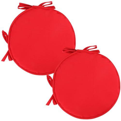 Cojines de silla redonda 15x15 con relleno de esponja mullida y fundas lavables de poliéster 6
