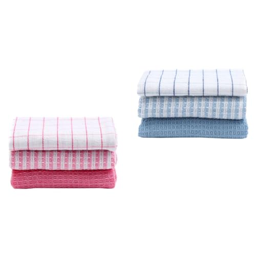 Homoyoyo 6 Paños de Cocina Absorbentes y Duraderos para Lavar Platos Paños Multiusos de Limpieza Doméstica Juego de 2 Unidades 6 Piezas Color Aleatorio Toallas para Color Aleatorio