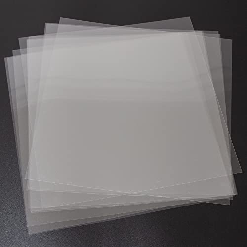 NEGLEX 7.5Mil Blank Mylar Sheet (10 Pack), 12“ X 12” Clear Plastic Sheet, Clear Acetate Sheets for Cricut, Stencil Plastic Sheets for Cutting Machine, PET Stencil Material
