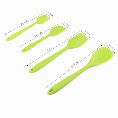 COVVY 10 Stück Silikon Küchenhelfer Set Küchen Backen Set Hitzebeständigkeit bis zu 230°C für Jede Küche (Grün) – Ansicht 2