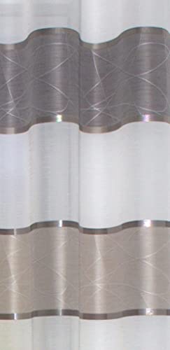 Home Fashion Eyelet Curtain, Fabric, Stone, 175 x 140 cm, 175 x 140 x cm - Image 4