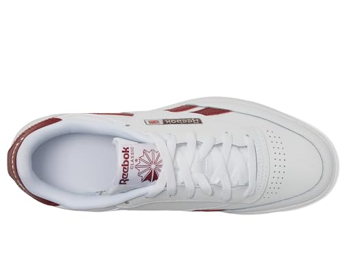 Reebok Unisex Club C Revenge Sneaker, White/Rich Maroon/White, 12 Women/10.5 Men3