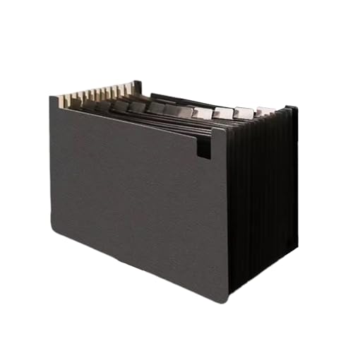 拡張式ファイルフォルダー、 A4 13ポケット アコーディオン 書類オーガナイザー マルチカラー(Grey)