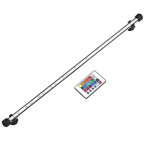 Éclairage Led Aquarium, GreenSun LED Lampe pour aquarium avec Télécommande, RGB multicolore, IP68 étanche pour la Lumière d'aquarium d'eau douce 18cm
