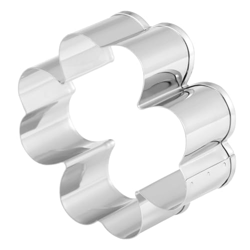 STOBAZA Set 5 Pezzi Stampi per Biscotti a Forma di Fiore in Acciaio Inossidabile, Taglierine per Dolci Resistenti e Facili da Pulire, Utensili da Cucina per Muffin, Cheesecake e Dessert