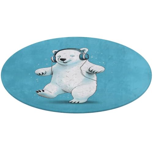 Tapis de sol d'intérieur absorbant en velours - Motif écouteurs