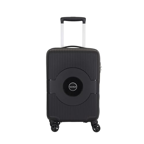 Image of Kamiliant Cabin Polypropylene KAM Double 8 Spinner Wheels Hard Shell Suitcase Might DW SP55CM Black,Small