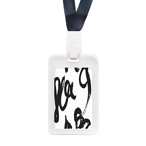 Étui de protection transparent Brushwork pour cartes d'identité et de crédit avec motif