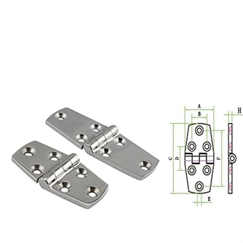 Charnières de porte avec 6 trous d'ancrage modèle coulé haute résistance en inox - 4