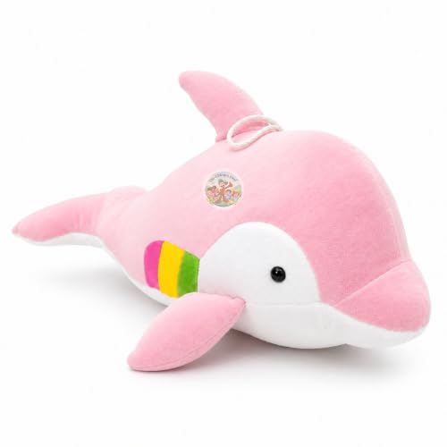 Image of Chi-Chimpu Toyss Pink Dolphin Soft Toy 55cm | Cute Plush Dolphin Stuffed Animal for Kids | Soft Hugging Toy | Plush Toy | Gift for Kids