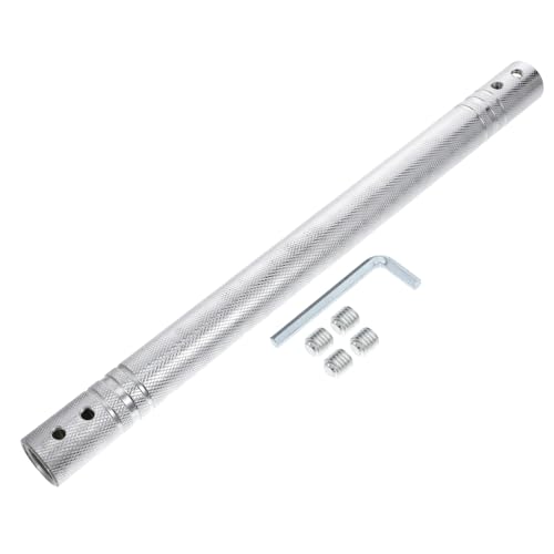 WESIEVYA Biela Con Mancuernas Manijas De Barras De Pesas Accesorios De Fitness Mancuernas Roscadas Mango Con Mancuernas Press De Tríceps Con Barra Recta Barra De Mancuernas Silver