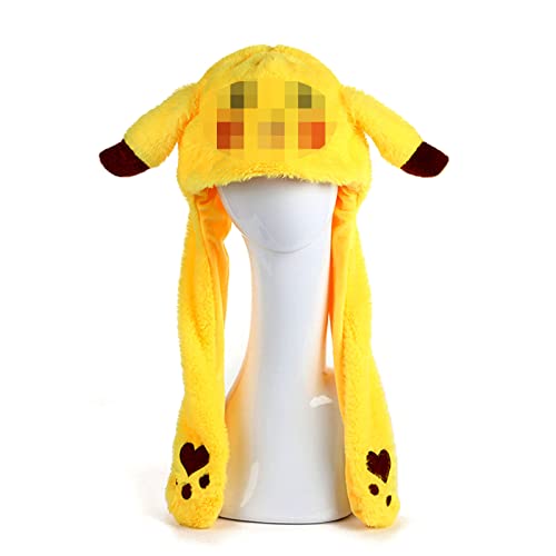 BAYINBROOK Sombrero de conejo con orejas en movimiento Sombrero de salto Divertido gorro de felpa de conejito para mujeres y niñas, Cosplay Fiesta de Navidad Sombrero de vacaciones (grey) Cover