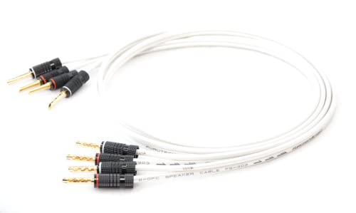 FURUTECH フルテック FS-303 α-導体 金メッキ バナナプラグ付 スピーカーケーブル 2本セット (2m)