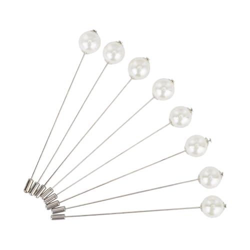 GOMAKERER 8pcs épingle Épingles à Tête Droite et Sphérique en Argent Tibétain pour Couture, Bijoux et Bricolages