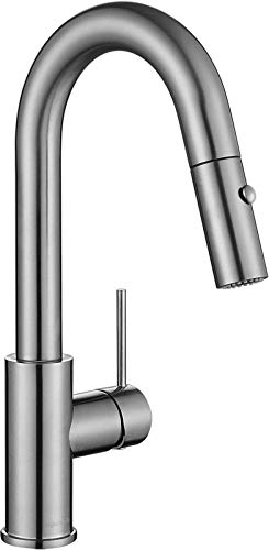 Aguastella As59Bn Brushed Nickel Bar Faucet Or Prep Kitchen Sink Faucet With Pull Down Sprayer And Single Handle #TOP27