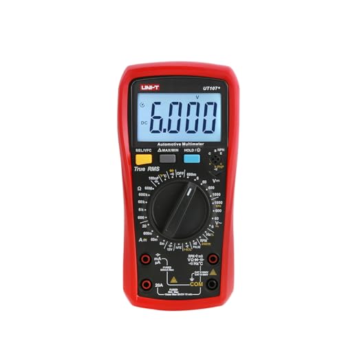 Image of UNI-T UT107+ Digital Multimeter, Pocket-Sized Mini Voltage Tester, AC /DC Voltage & Current, Resistance, Continuity, Diode Test, CAT III 600V Safety, with Test Leads & Case for Home DIY, Car Repair