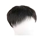 [Bebemax]メンズ ショートウィッグ 毛寸 リアルヘア 医療用かつら 自然な仕上がり 脱毛隠し 中高年男性 通気性 付け心地快適 簡単装着 薄毛カバー おしゃれ対応 (A12 ブラック) 13x14 - ル