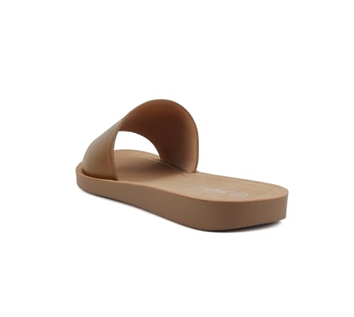 Image of Soda Shoes Efron-S Women Flip Flops Basic Plain Slippers Slip On Sandals Slides Casual Peep Toe Beach