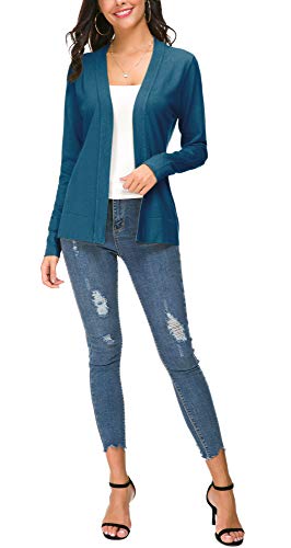 Image of EXCHIC Women's Long Sleeve Open Front Cardigan Sweater Lightweight Casual Knit Sweaters