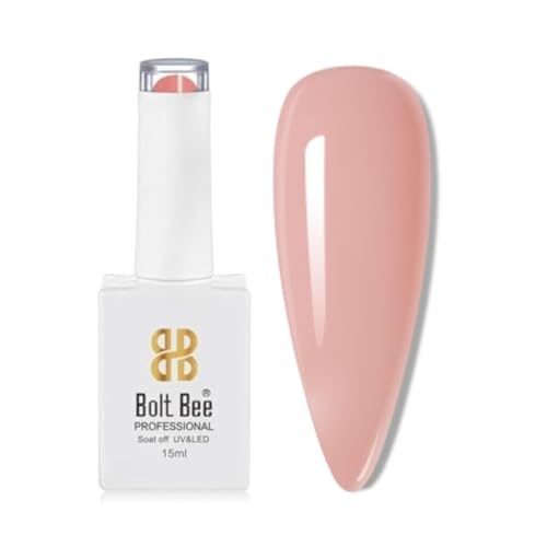 Image of Bolt Bee NudeColor Gel Nail Polish Soak Off UV Gel DIY at Home Manicure Salon Nail Art (116, 15ml)