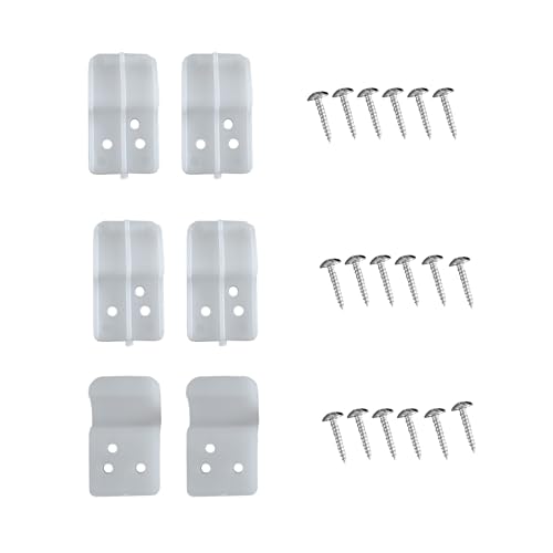 Nes Home Bathroom Accessories Bath Panel Clips x 6 and Screws