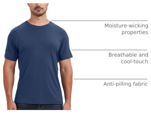 Image of netdraw Men's Ultra Soft Bamboo Viscose Cotton T-Shirt S-3XL