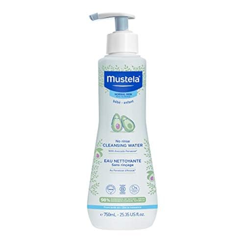 Image of Mustela Baby Cleansing Water - No-Rinse Micellar Water - with Natural Avocado & Aloe Vera - for Baby's Face, Body & Diaper - 1 or 2-Pack - Various Sizes