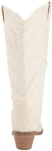 Betsey Johnson Women's Dalas Western Boot, Pearl, 8 | Image 2