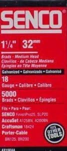 Senco Galvanized Brad Nails 18 Ga 1-1/4 " Box Of 5000
