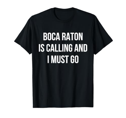 Boca Raton City Funny Boca Raton T-Shirt, Men, Black, X-Large