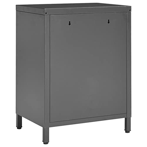 Table de chevet lot de 2 anthracite sans encombrement avec tiroir