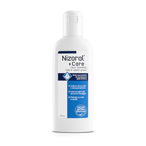 EG Nizoral Care Shampoo Cute e Capelli Grassi | Protezione Continua da Forfora e Prurito | Azione 3 in 1 Clinicamente Testata| 200 ml