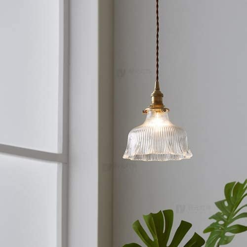 Lámpara colgante de loft vintage 1 luz rústica para techos altos de salón y cocina