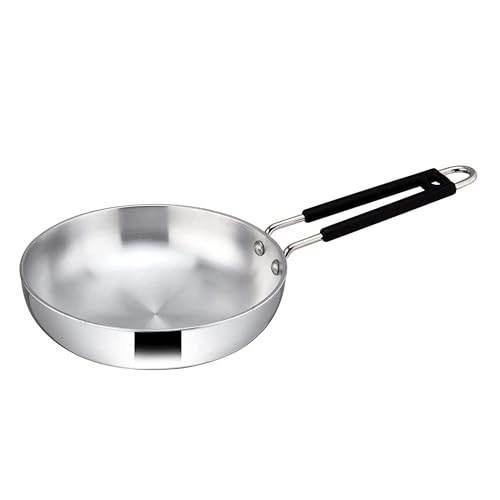 Image of Heavy Gauge Aluminium Frying Pan Small Size with Heat Resistance PVC Handle Aluminum Omlet Pan Fry Pan Cookware Pack of 1