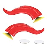 Inferno Attachments - ABS Traceless Tape Fast Fix Lightweight Design Bold Look Enhancement, Cycle Headgear Custom Detail | Pair Fiend Protrusions Visibility Upgrade Gift Choice for Bikers