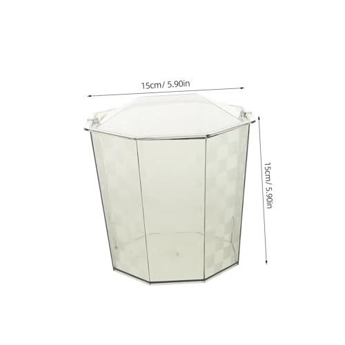 Mini caneca de basura rectangular con tapa para escritorio miniatura 2