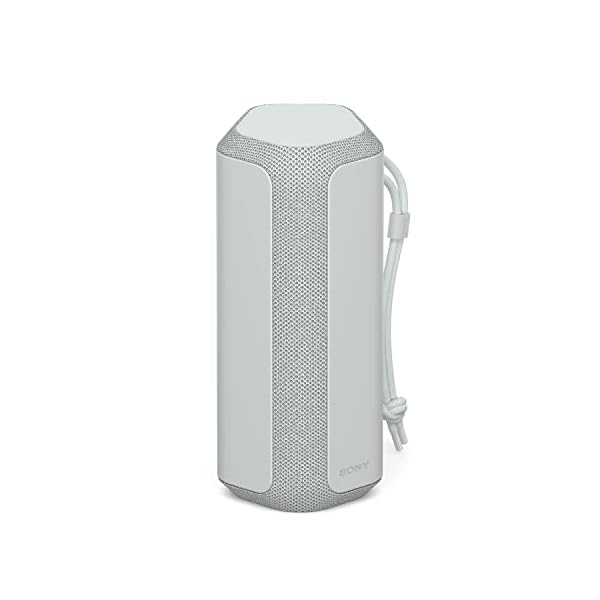 Sony SRS-XE200 X-Series Wireless Ultra Portable-Bluetooth-Speaker, IP67 Waterproof, Dustproof and Shockproof with 16 Hour Battery and Easy to Carry Strap, Light Gray