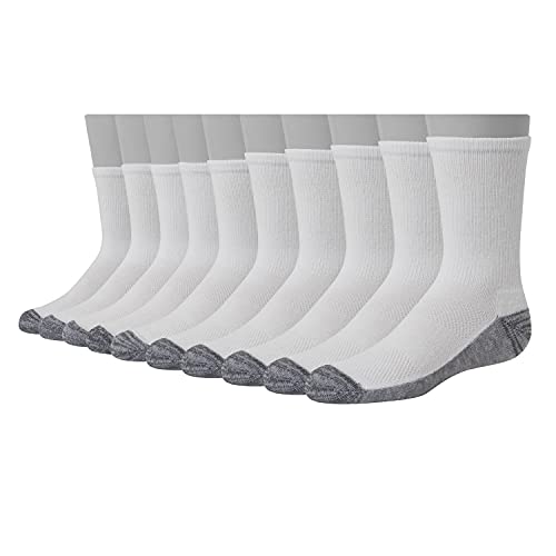 Hanes Ultimate Boys' Crew Performance Sport Socks, 10-Pair Packs