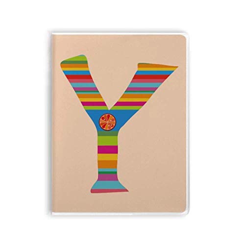 Carnet lettre Y couverture souple motif fruits orange - Idée cadeau personnalisée