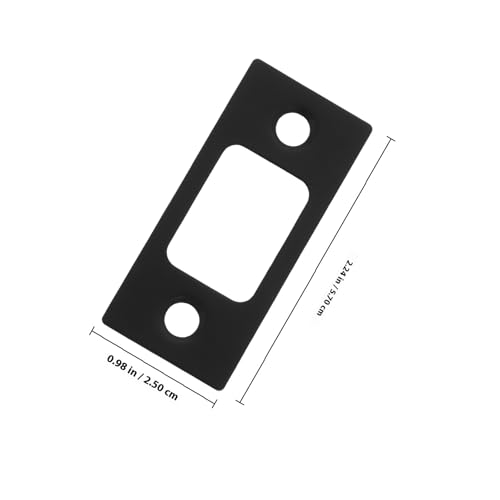 Placa de cierre de pestillo negra de acero inoxidable, 4 unidades con tornillos M4-20 3