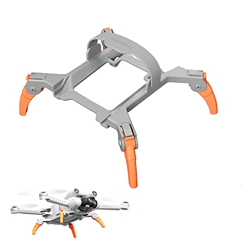 Mini 3 Pro Tren de aterrizaje, Drone tren de aterrizaje plegable, 3 cm elevadores extensión Landing Gear para DJI Mavic Mini 3 Pro, accesorios de Drone (gris+naranja)… Cover