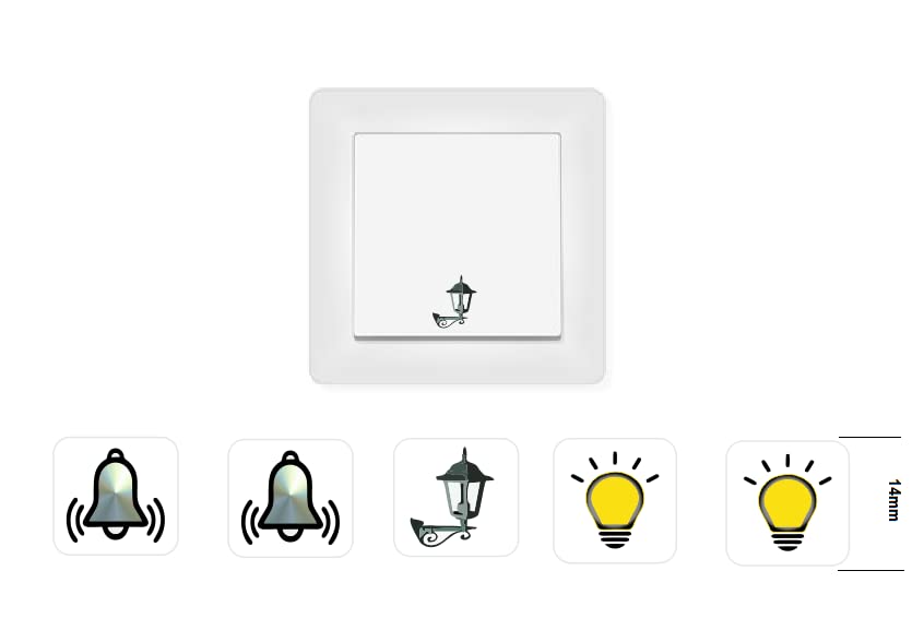 Set Adesivi Luminosi Per Campanelli & Simboli - 6 Pezzi Autoadesivi Trasparenti (10x10mm) - Foto 7