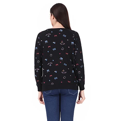 Image of Stories.Label Women Sweatshirt Full Sleeve | 100% Cotton Printed Winter Wear for Women | Casual Round Ribbed Neck Pullover Graphic Sweatshirt Tops | Regular & Plus Size (S-5XL)