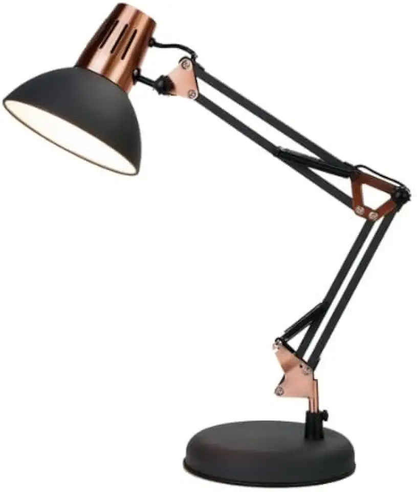 Luminária Articulada De Mesa Abajur Modelo Pixar Com Base E Garra (PRETA)