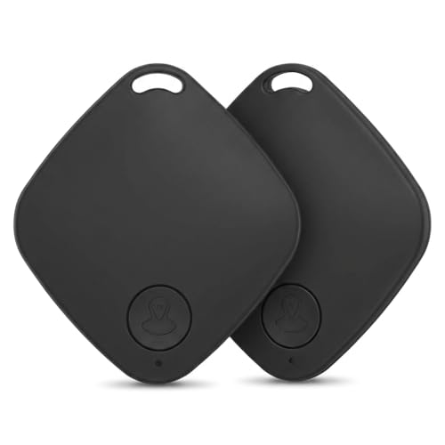 Itagpro GPS Tracker Two-Way Find Bluetooth Smart Tracker Tag for Android and iOS for Keys Wallets Pets Luggage and Remote Controls - Easily Find All Your Itemsr (Black 2-Pack)