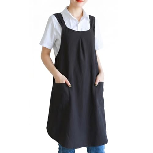 Delantal cocina estilo japonés sin lazos para evitar el dolor de cuello
