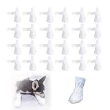 JWFLCK Disposable Dog Paw Protectors, 24 PCS Paw Protection Covers with Adjustable Self-Adhesive Straps for Indoor & Outdoor Use, Perfect for Walking, Hiking, and Post-Surgery Care(S