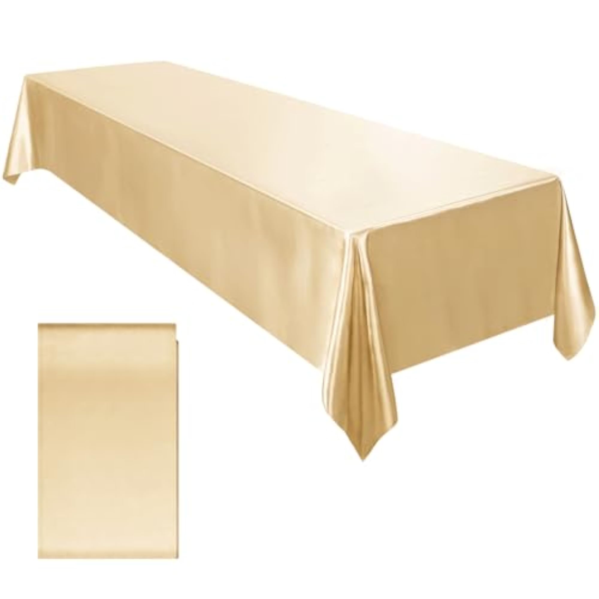 Satin Party Tablecloth Table Cover, 58 x 102 Inches